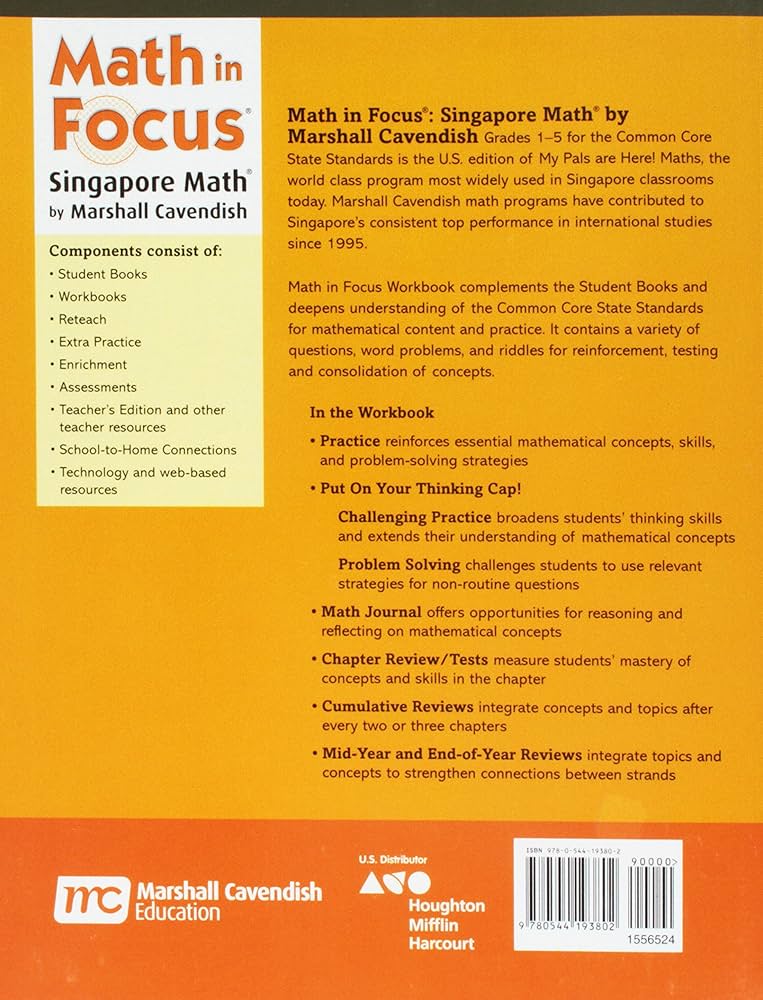 Math in Focus Workbook, Book a Grade 1 (Math in Focus